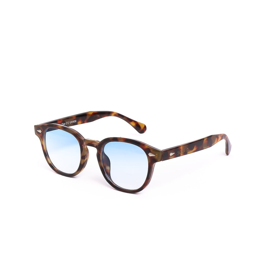 Gafas de sol ZEA de Solivo con diseño elegante y lentes azules, perfectas para destacar con estilo en cualquier ocasión.