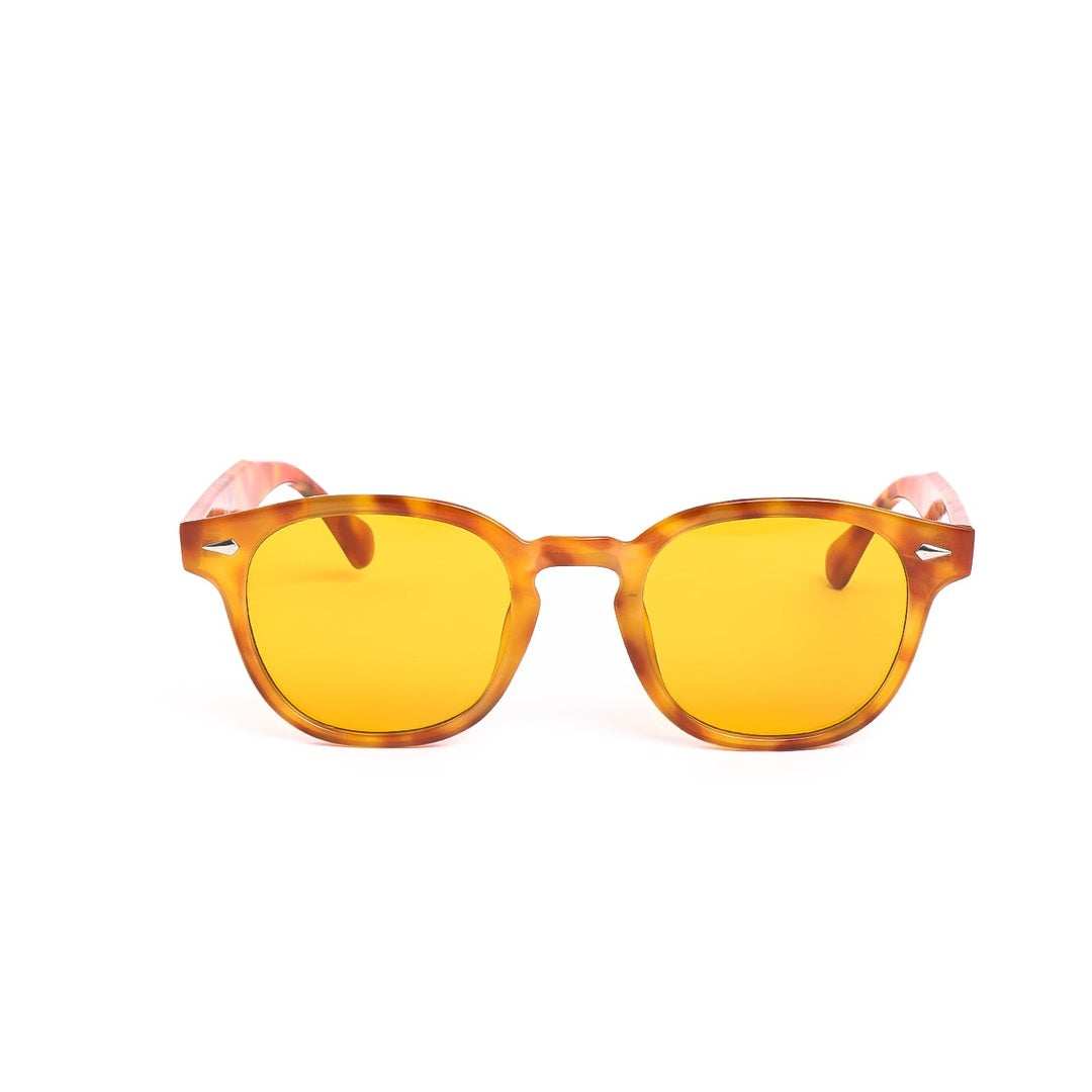 Lentes de sol ZEA de Solivo, en diseño moderno y elegante con lentes amarillos, ideales para proteger tus ojos con estilo.