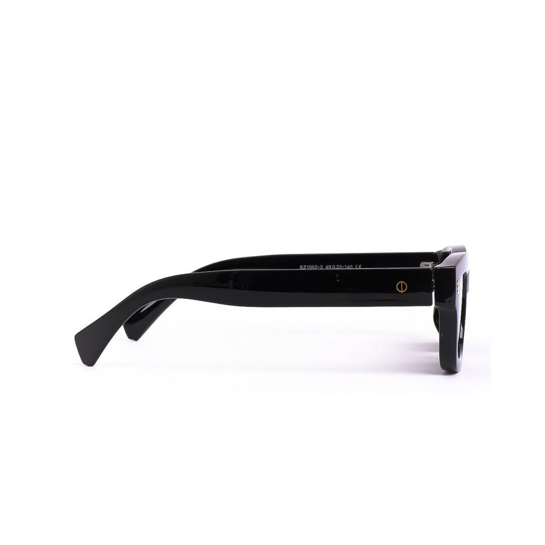 Vista de perfil de los lentes de sol ZEE Negro de Solivo — diseño sofisticado y protección UV400