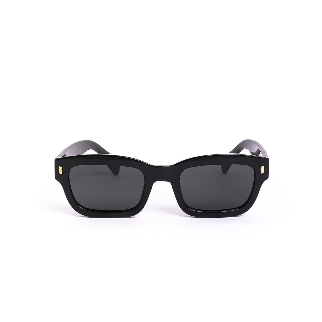 Lentes de sol ZEE Negro de Solivo Eyewear con protección UV400 — montura negra con detalles dorados, Costa Rica