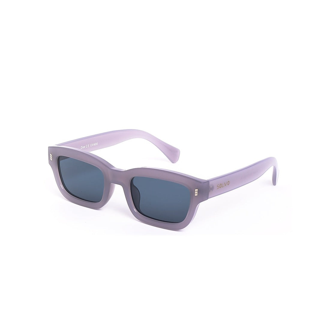 Vista de perfil de los lentes de sol ZEE Gris Azul de Solivo — diseño elegante con filtro UV400