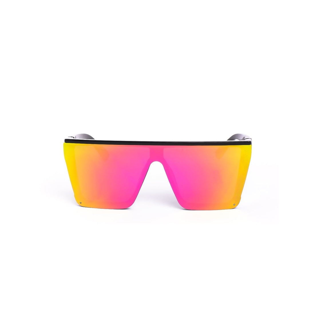 Lentes de sol LVY de Solivo, colorido diseño tricolor con lentes en tonos rosa y amarillo, ideal para agregar estilo en días soleados.