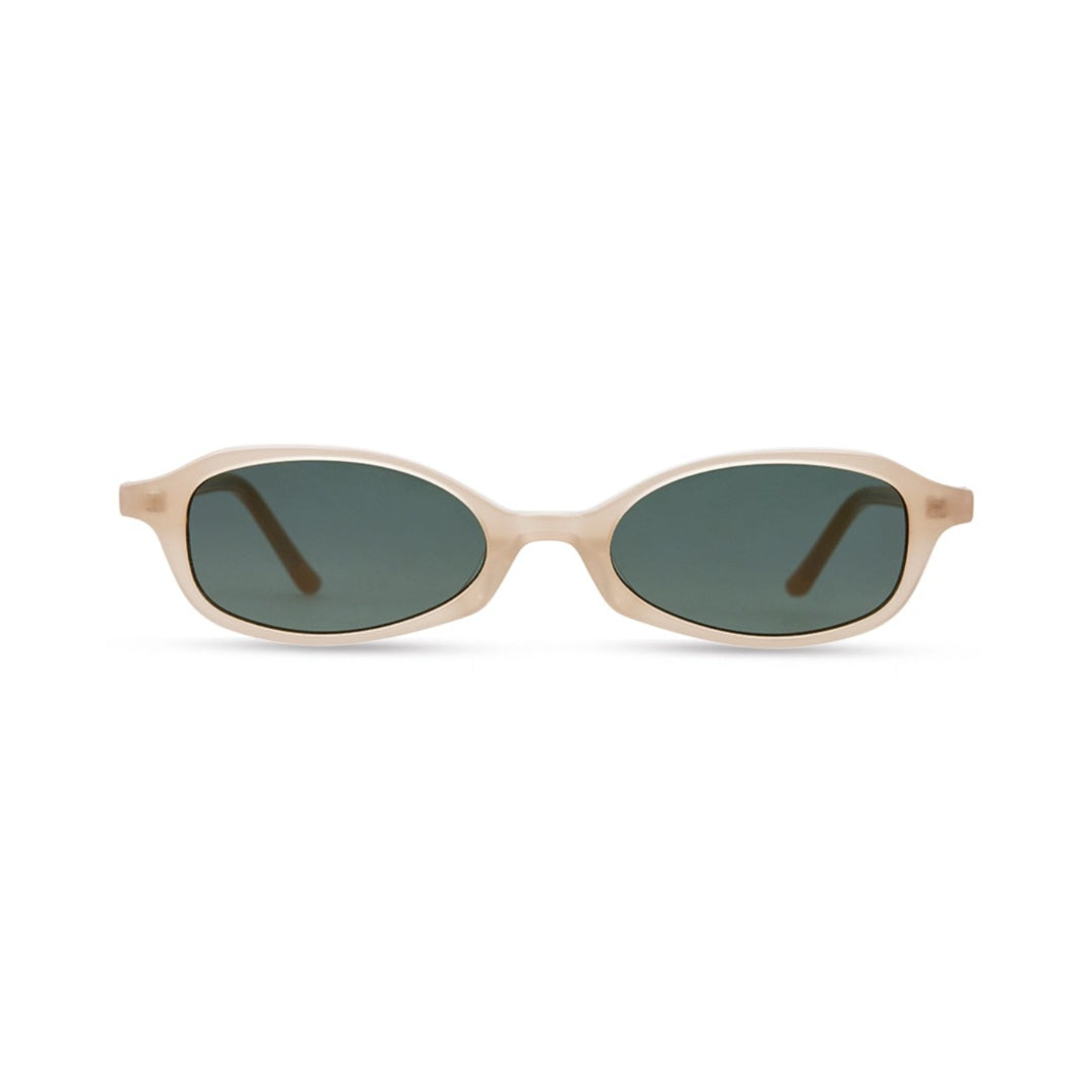 Lentes de sol LIAN Nude de Solivo Eyewear con protección UV400 — montura ovalada beige, Costa Rica