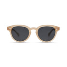 Gafas de sol OBO de Solivo en color beige con lentes oscuros, ideales para moda y protección UV. Diseño elegante que complementa cualquier ocasión.